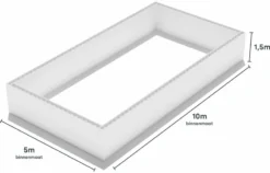 Polystyreen Zwembad Blokkenset - 10,00 X 5,00 X 1,50 M -Bestway Verkoop 1000x500 zij size