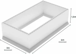 Polystyreen Zwembad Blokkenset - 6,00 X 3,00 X 1,50 M -Bestway Verkoop 600x300 zij size