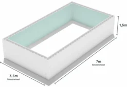 Polystyreen Zwembad Blokkenset High Density - 7.00 X 3.50 X 1.50 M -Bestway Verkoop 700x350 zij ps80 size