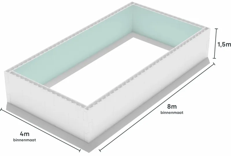 Polystyreen Zwembad Blokkenset High Density - 8,00 X 4,00 X 1,50 M 6 Polystyreen Zwembad Blokkenset High Density - 8,00 X 4,00 X 1,50 M - Afbeelding 4