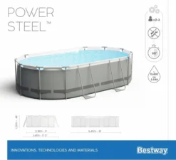 Bestway Power Steel Oval Zwembad - 549 X 274 X 122 Cm - Met Filterpomp En Accessoires -Bestway Verkoop 900 989 56710 01 power steel