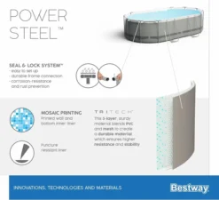 Bestway Power Steel Oval Zwembad - 549 X 274 X 122 Cm - Met Filterpomp En Accessoires -Bestway Verkoop 900 989 56710 02 power steel