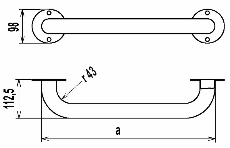 Handrails Zwembadleuning RVS 316 - 2 Meter 4 Handrails Zwembadleuning RVS 316 - 2 Meter - Afbeelding 2