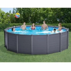Intex Graphite Panel Pool - 478 X 124 Cm - Met Zandfilterpomp En Accessoires -Bestway Verkoop graphite panel pool1