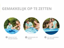 Intex Metal Frame Pool - 260 X 160 X 65 Cm -Bestway Verkoop intex opzetinstructie 1