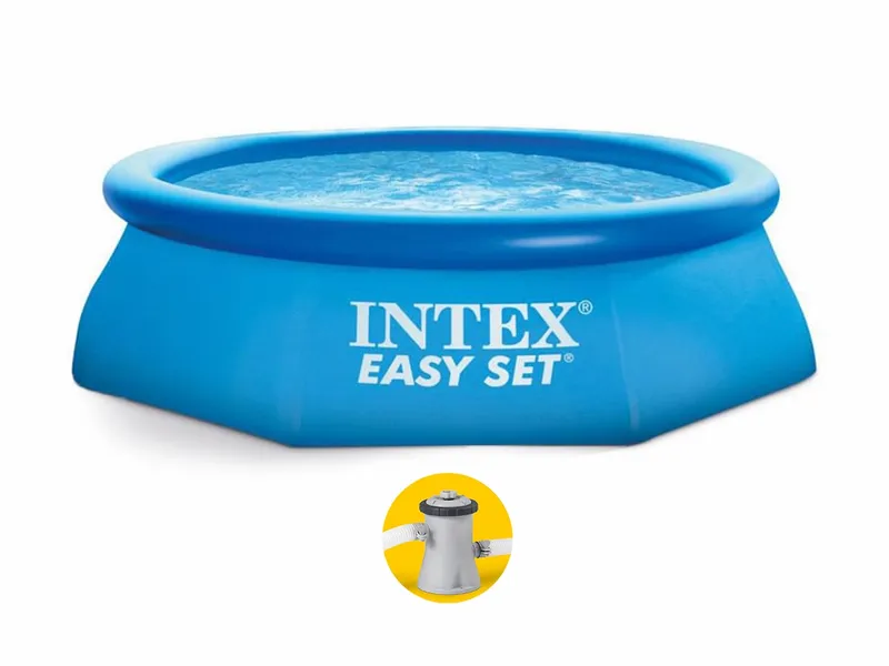 Intex Easy Set Pool - 244 X 61 Cm - Met Filterpomp 3 Intex Easy Set Pool - 244 X 61 Cm - Met Filterpomp