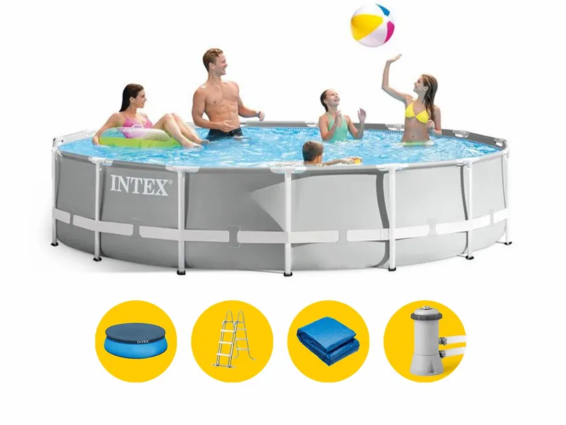 Intex Prism Frame Pool - 427 X 107 Cm - Met Filterpomp En Accessoires 3 Intex Prism Frame Pool - 427 X 107 Cm - Met Filterpomp En Accessoires