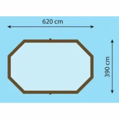 Gardipool Oblong 6.20 X 3.90 X 1.20 M Houten Zwembad -Bestway Verkoop oblong6