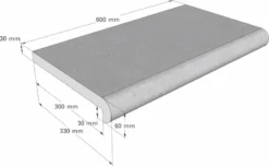 Scandi Roc Napoli Randtegel - Baltic Light Grey -Bestway Verkoop scandi roc napoli randtegel afmetingen 6