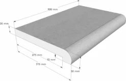 Scandi Roc Nevada Randtegel - Grey -Bestway Verkoop scandi roc nevada randtegel afmetingen