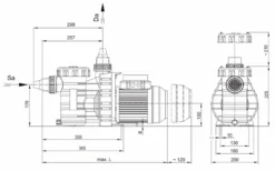 Aqua Vario Plus Variabele Zwembadpomp -Bestway Verkoop technischetekeningspeckaquavarioplus