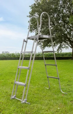 W'eau Steel Frame Zwembad - 427 X 122 Cm - Met Filterpomp En Accessoires -Bestway Verkoop w eau zwembadtrap